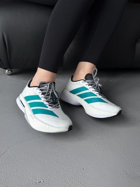 Adidas Adizero Boston 13 White/Pure Teal adi-0569-1464607 фото