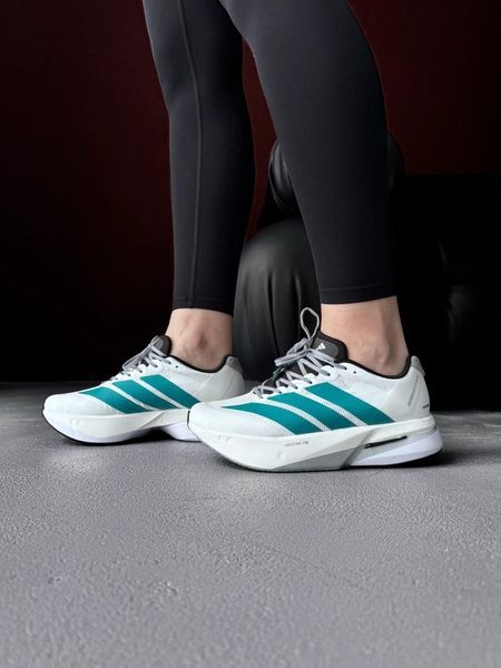 Adidas Adizero Boston 13 White/Pure Teal adi-0569-1464607 фото