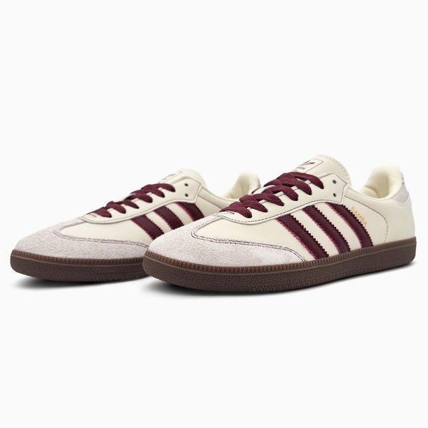 Adidas Samba OG Wonder White/Maroon adi-0544-1374029 фото
