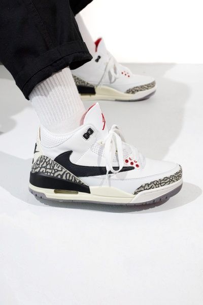 Nike Air Jordan 3 Retro White/Brown nik-0438-601465 фото