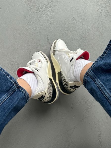 Nike Air Jordan 3 Retro White/Brown nik-0438-601465 фото
