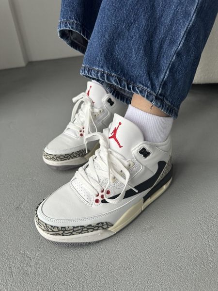 Nike Air Jordan 3 Retro White/Brown nik-0438-601465 фото