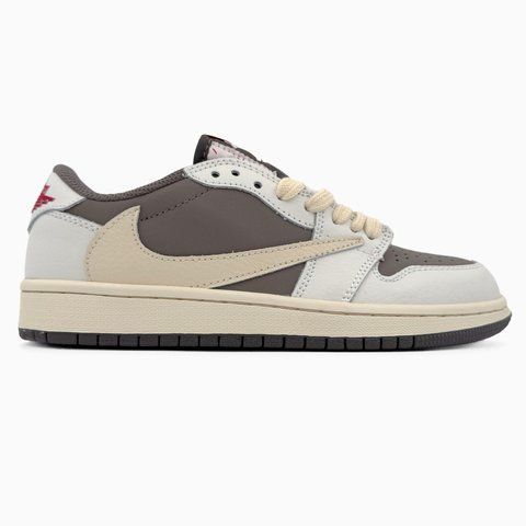 Nike Air Jordan 1 Low x Travis Scott Beige/Gray nik-0518-924032 фото