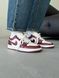 Nike Jordan 1 Retro Low White/Bordo nik-0551-988302 фото 7