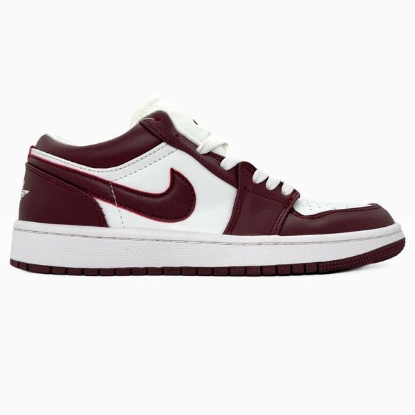 Nike Jordan 1 Retro Low White/Bordo nik-0551-988302 фото