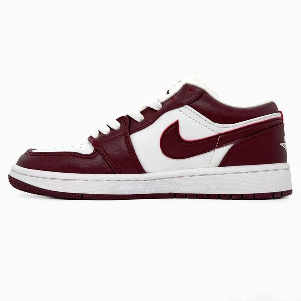 Nike Jordan 1 Retro Low White/Bordo nik-0551-988302 фото