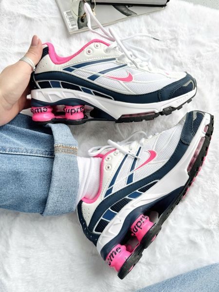Nike Shox Ride 2 SP x Supreme White/Blue/Pink nik-0622-1087221 фото