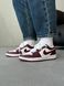 Nike Jordan 1 Retro Low White/Bordo nik-0551-988302 фото 3