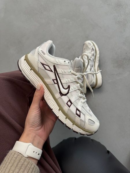 Nike P-6000 Beige/Bordo nik-0548-985617 фото