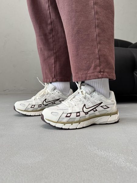 Nike P-6000 Beige/Bordo nik-0548-985617 фото