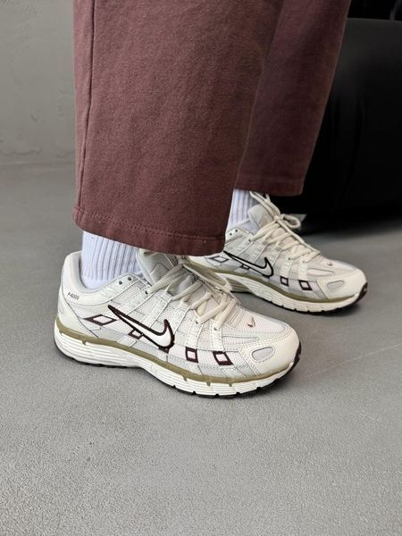 Nike P-6000 Beige/Bordo nik-0548-985617 фото
