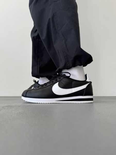 Nike Cortez Basic Black/White nik-0507-901513 фото