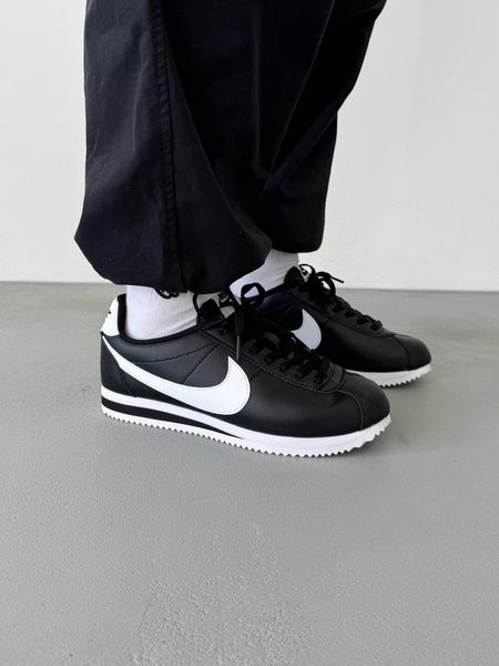 Nike Cortez Basic Black/White nik-0507-901513 фото