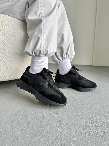 New Balance 327 Black Leather nbl-0304-862800 фото