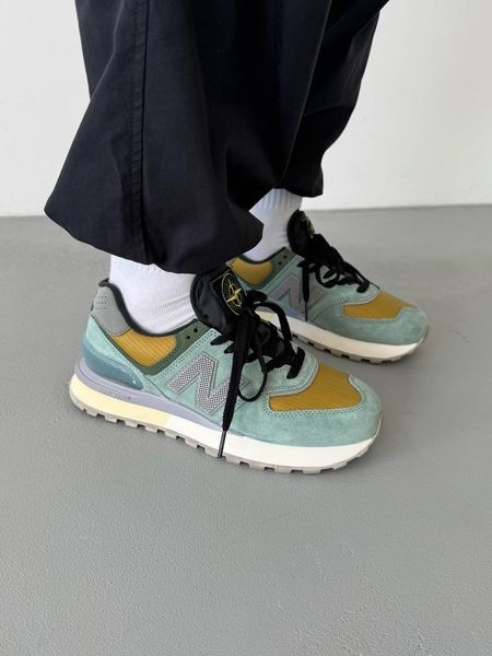 New Balance 574 Legacy Stone Island Olive/Yellow nbl-0309-893535 фото