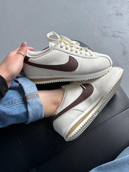 Nike Cortez Beige/Brown nik-0645-1142946 фото