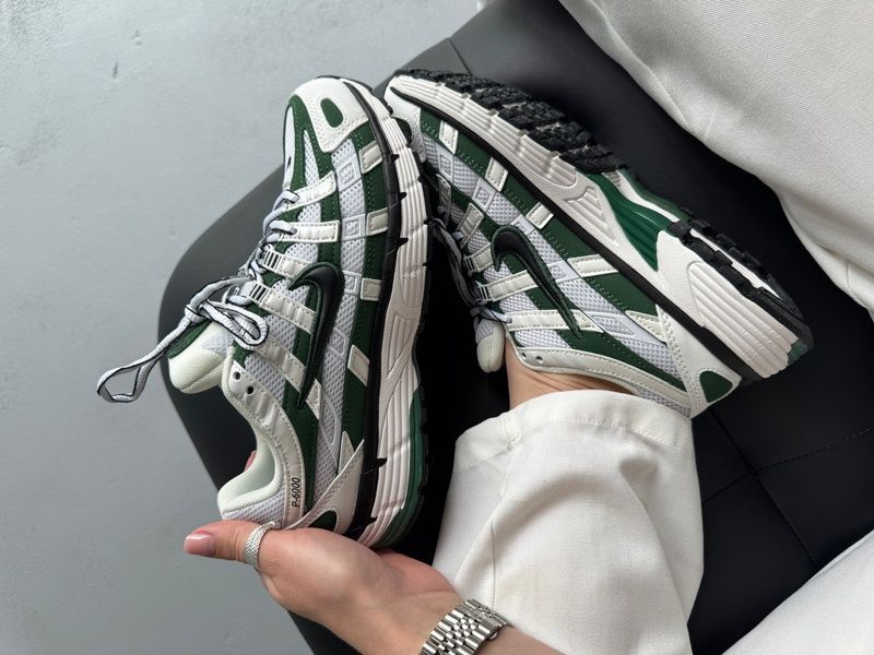 Nike P-6000 White/Green nik-0652-1173609 фото