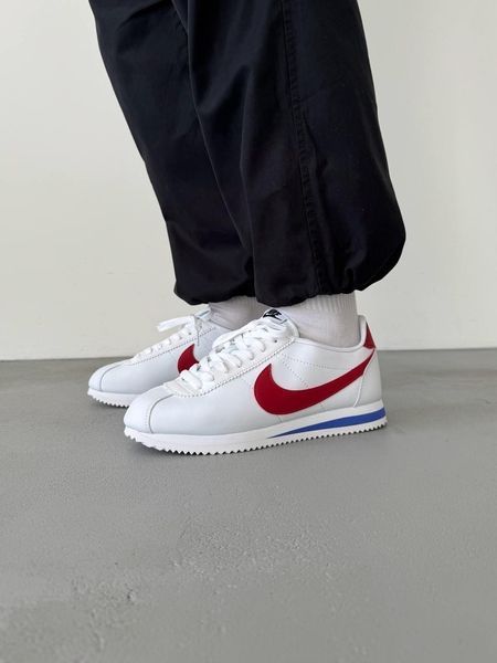 Nike Cortez Basic White/Red nik-0508-901524 фото